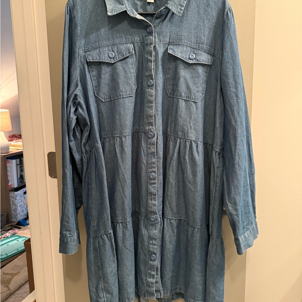 American Eagle Outfitters Blue Denim Dress